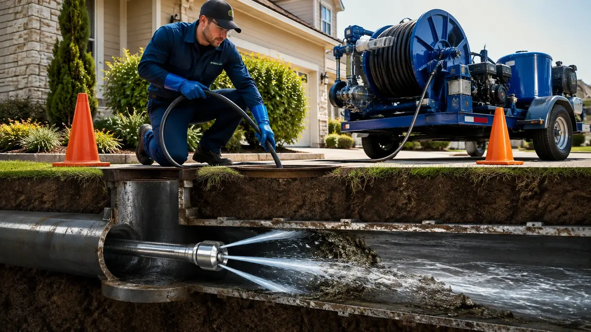Main Sewer Line Hydro Jet Cleaning in Delano