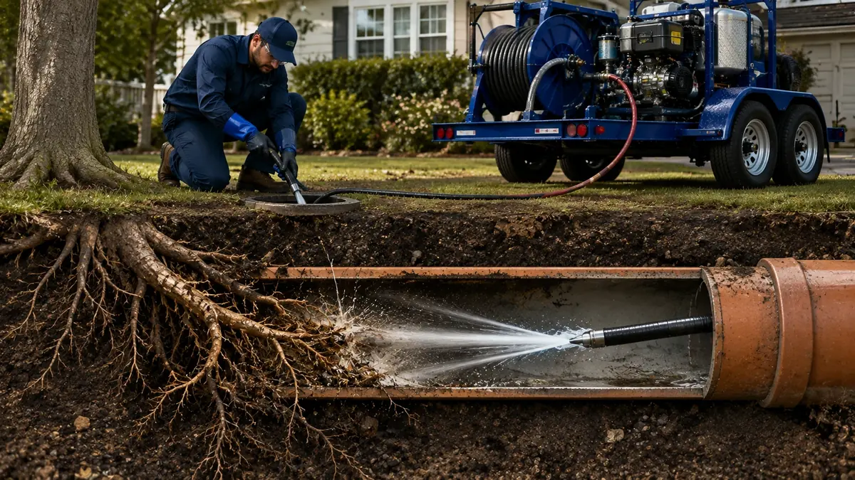 Tree Root Removal with Hydro Jetting in Delano